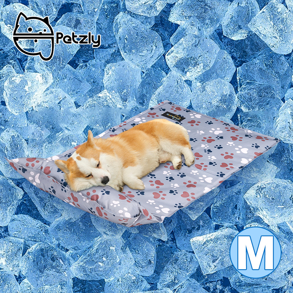Petzly Pet Cool Gel Mat Dog Cat Bed Non-Toxic Cooling Dog Summer Pad 60x105CM - Sunyee