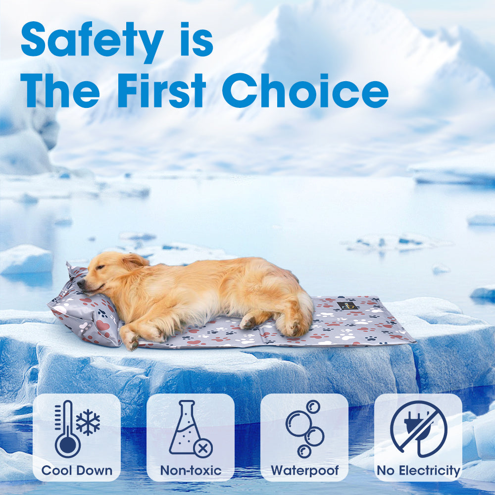 Petzly Pet Cooling Mat Dog Cat Bed Non-Toxic Cooling Dog Summer Pad S/M/L/XL - Sunyee