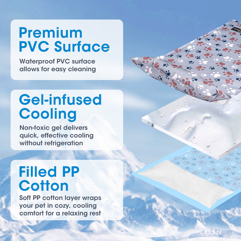 Petzly Pet Cool Gel Mat Dog Cat Bed Non-Toxic Cooling Dog Summer Pad 50x75CM - Sunyee