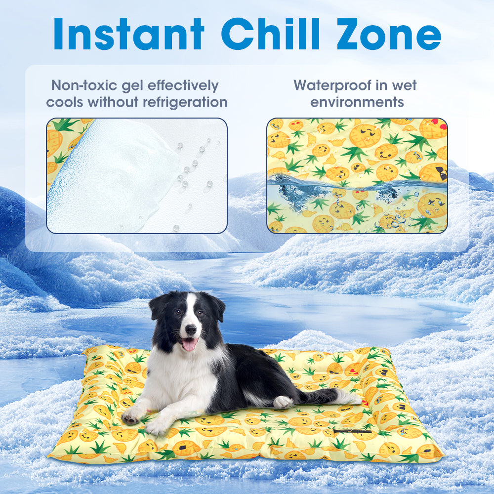 Petzly Pet Cool Gel Mat Dog Cat Bed Non-Toxic Cooling Dog Summer Pad 76x116CM - Sunyee