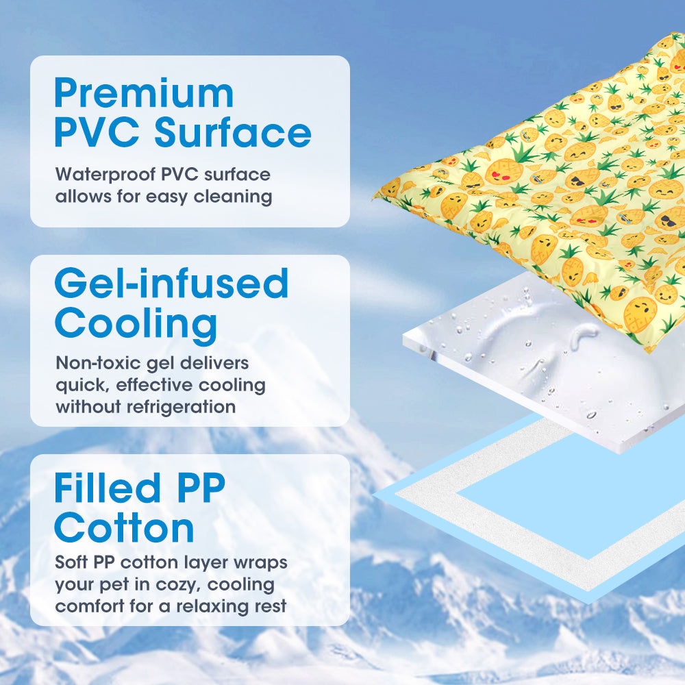Petzly Pet Cool Gel Mat Dog Cat Bed Non-Toxic Cooling Dog Summer Pad 76x116CM - Sunyee