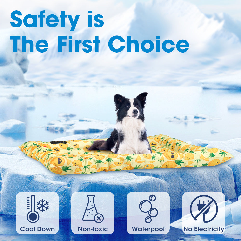 Petzly Pet Cool Gel Mat Dog Cat Bed Non-Toxic Cooling Dog Summer Pad 76x116CM - Sunyee