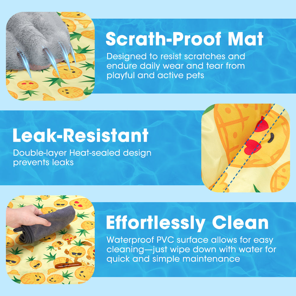 Petzly Pet Cool Gel Mat Dog Cat Bed Non-Toxic Cooling Dog Summer Pad 78x93CM - Sunyee