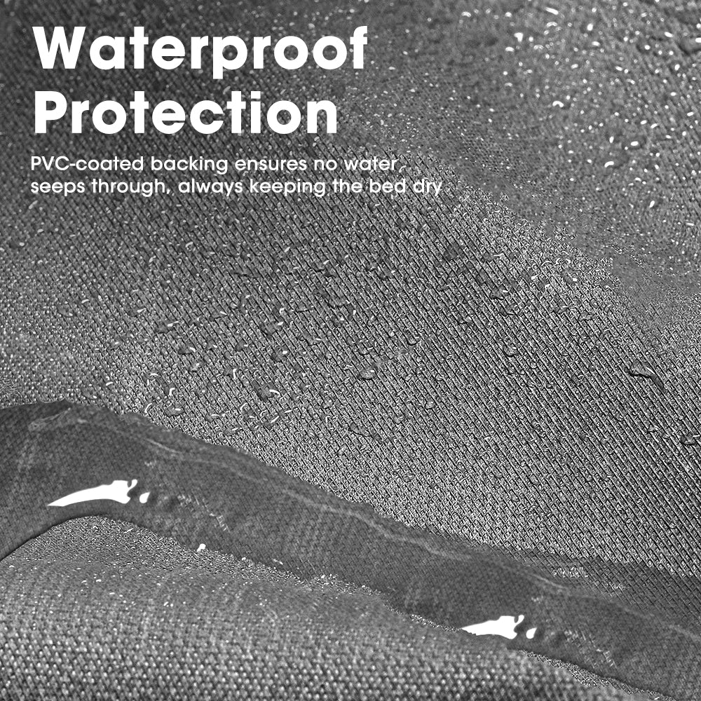 Petzly M/L/XL/XXL/XXXL Waterproof Pet Dog Bed Sofa Black/Grey&Orange - Sunyee