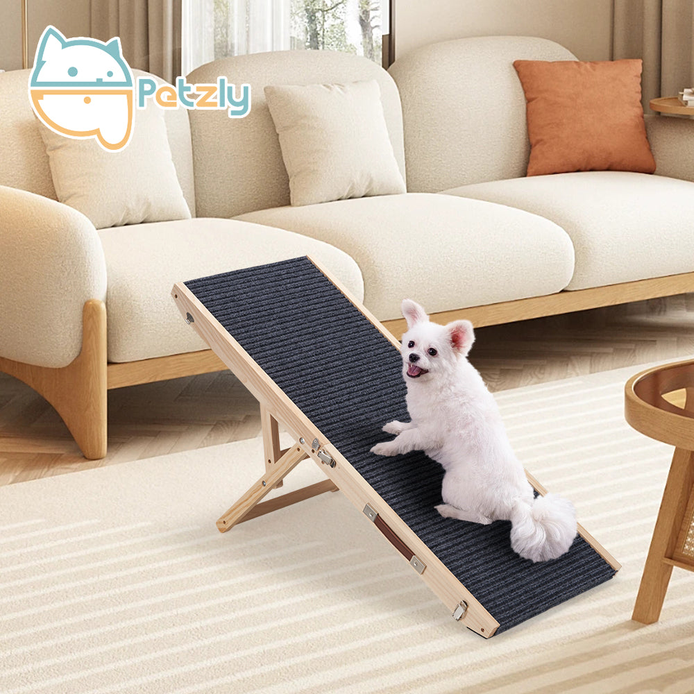 Petzly Foldable Dog Ramps Adjustable 4 Heights Pet Ramp Folding Large/Small - Sunyee
