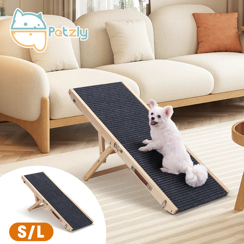 Petzly Foldable Dog Ramps Adjustable 4 Heights Pet Ramp Folding Large/Small - Sunyee