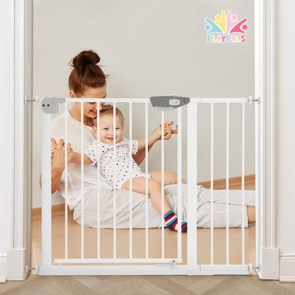 Playpals Adjustable Metal Baby Safety Security Gate with Pressure Mount Fastening S/M/L - Sunyee
