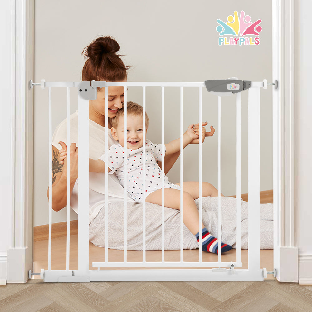 Playpals Adjustable Metal Baby Safety Security Gate with Pressure Mount Fastening S/M/L - Sunyee