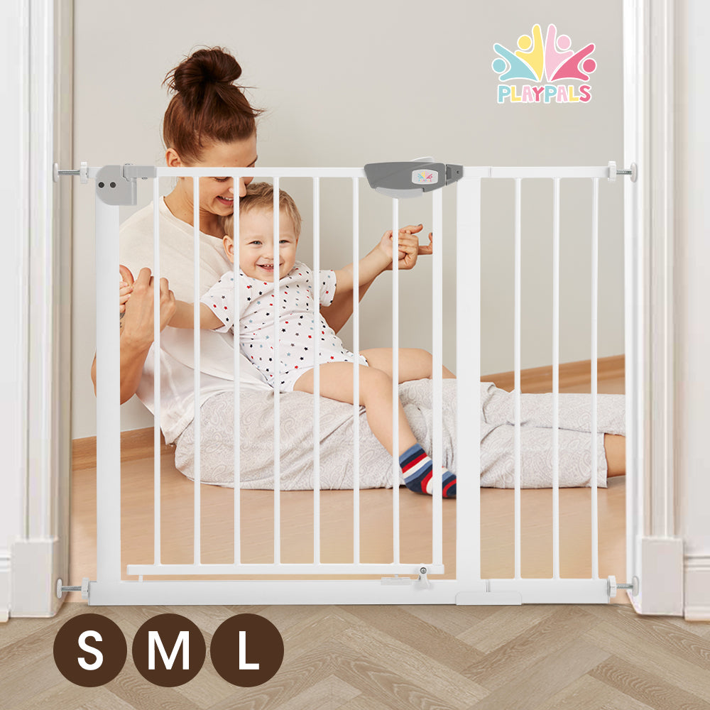 Playpals Adjustable Metal Baby Safety Security Gate with Pressure Mount Fastening S/M/L - Sunyee