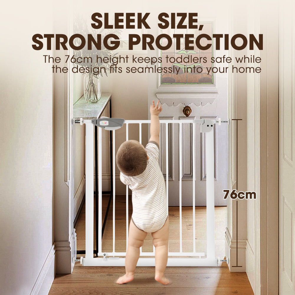 Playpals Adjustable Metal Baby Safety Security Gate with Pressure Mount Fastening S/M/L - Sunyee