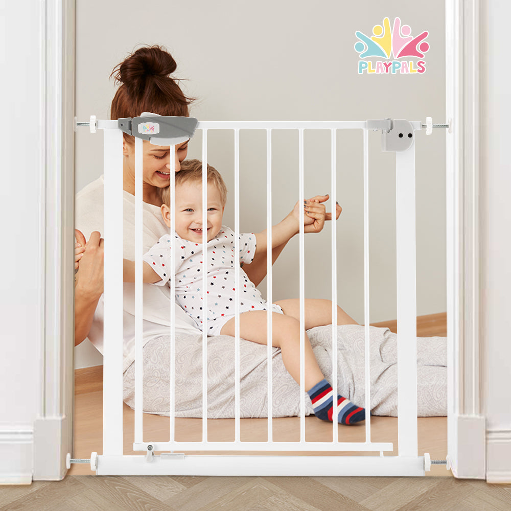Playpals Adjustable Metal Baby Safety Security Gate with Pressure Mount Fastening S/M/L - Sunyee