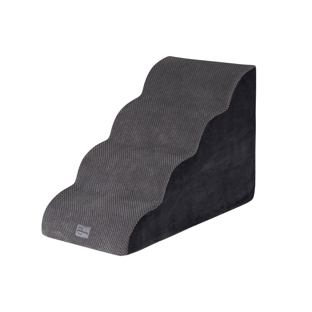 Petzly 3/4/5 Tiers Dog Steps Pet Stairs Ramp Portable Bed Ladder Washable Cover