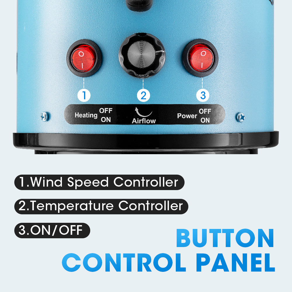 Petzly 3200W Pet Hair Dryer Blow Cat Dog Grooming Hairdryer Blower 3 Nozzles - Sunyee