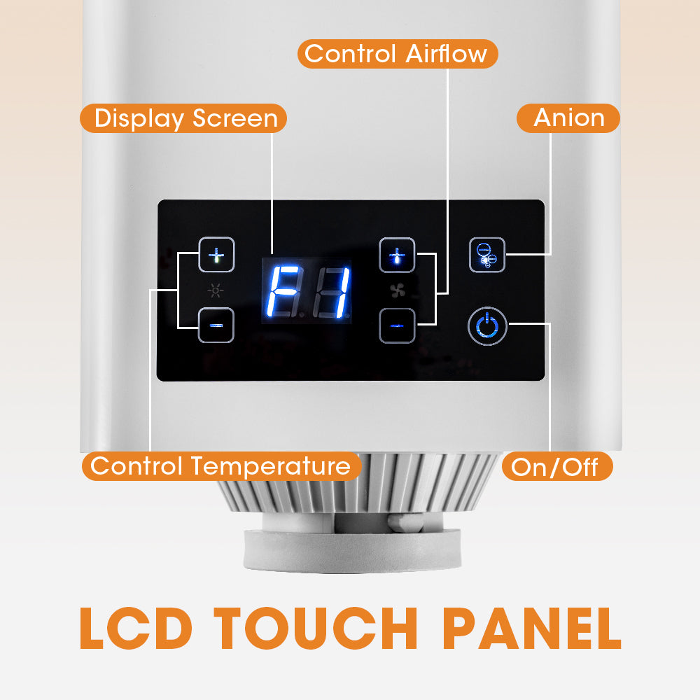 Petzly 3200W Pet Hair Dryer Blower LCD Touch Cat Dog Grooming 4 Nozzles - Sunyee