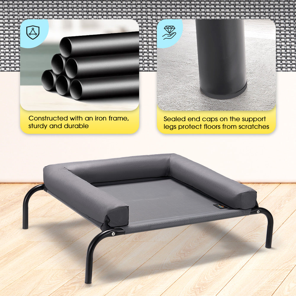 Petzly Cooling Dog Bed with Pillows for Large Dogs Washable Durable - Sunyee