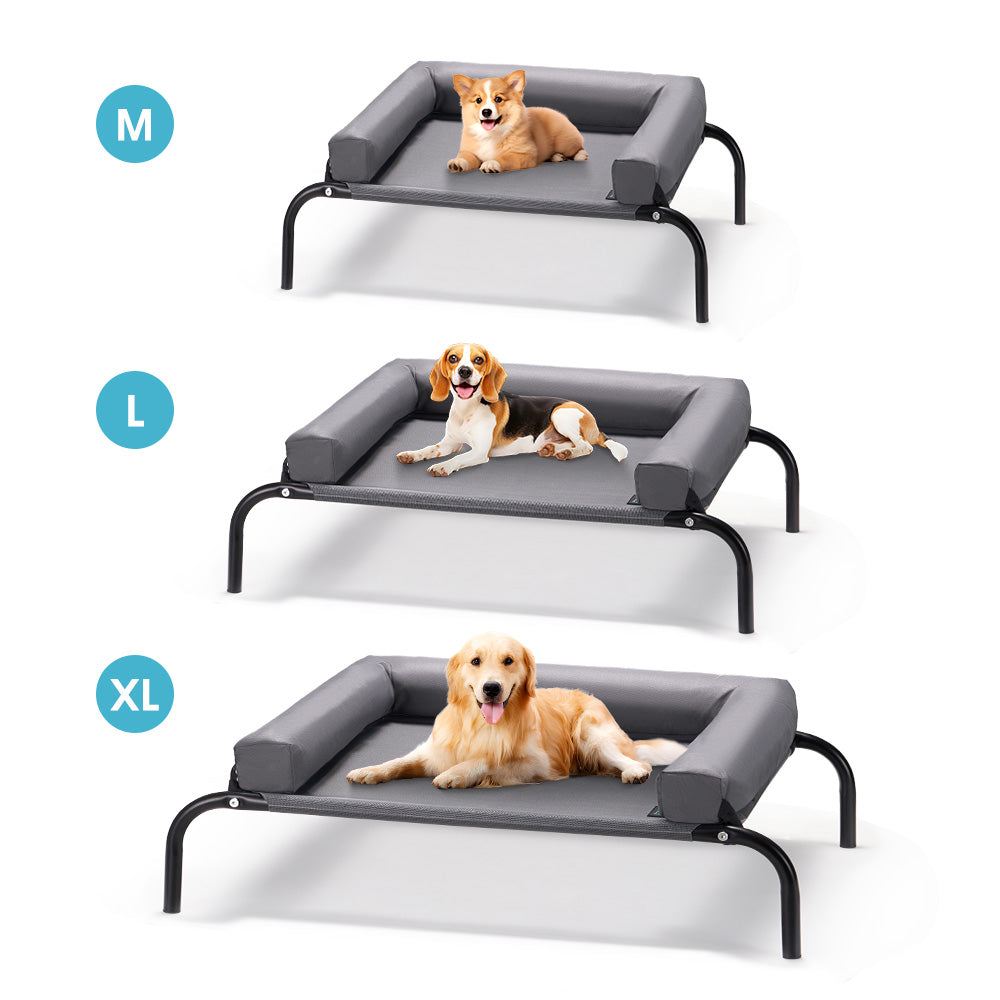 Petzly Cooling Dog Bed with Pillows for Large Dogs Washable Durable - Sunyee