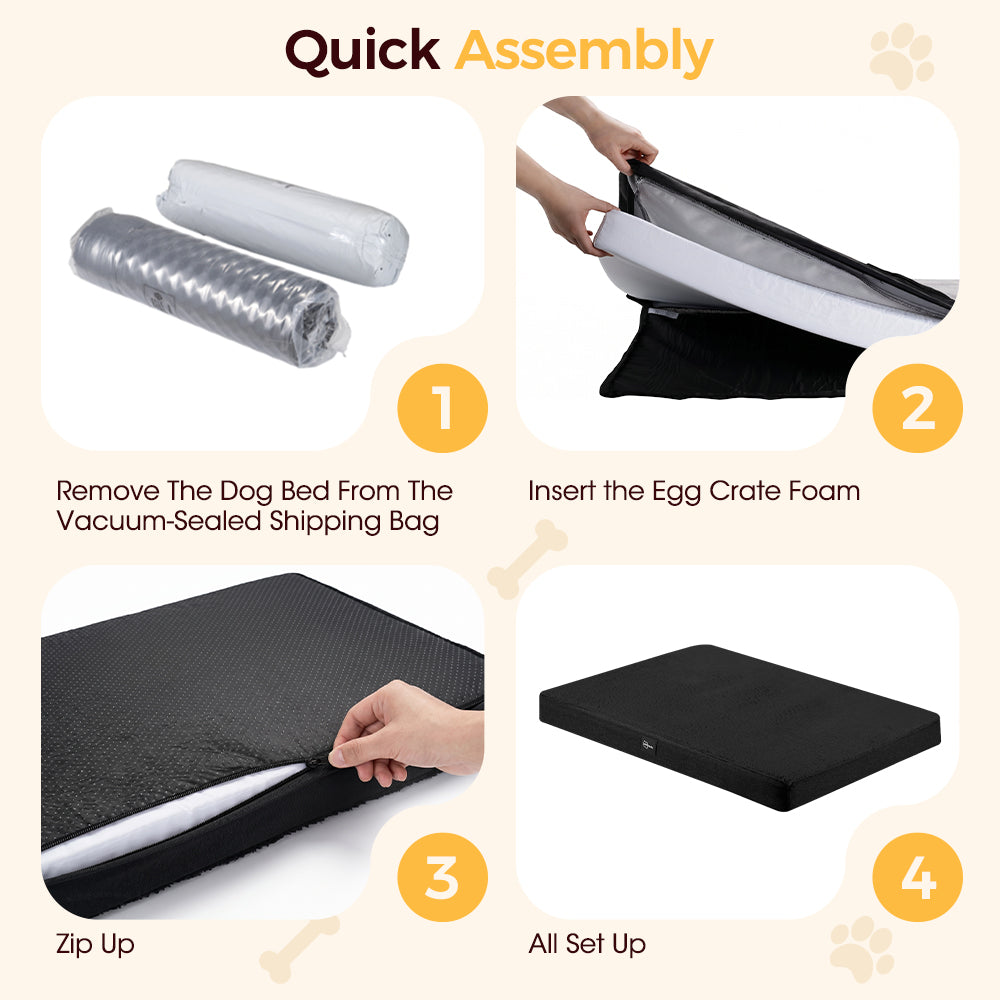 Petzly Dog Bed Mat for Pet Machine Washable Cover Waterproof Liner