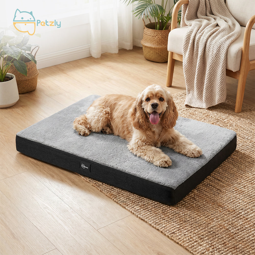 Petzly Dog Bed Mat Built-In Handle Machine Washable Cover For Pet