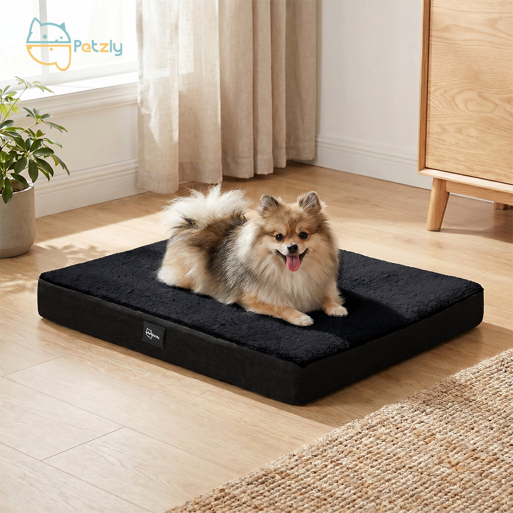 Petzly Dog Bed Mat Built-In Handle Machine Washable Cover For Pet