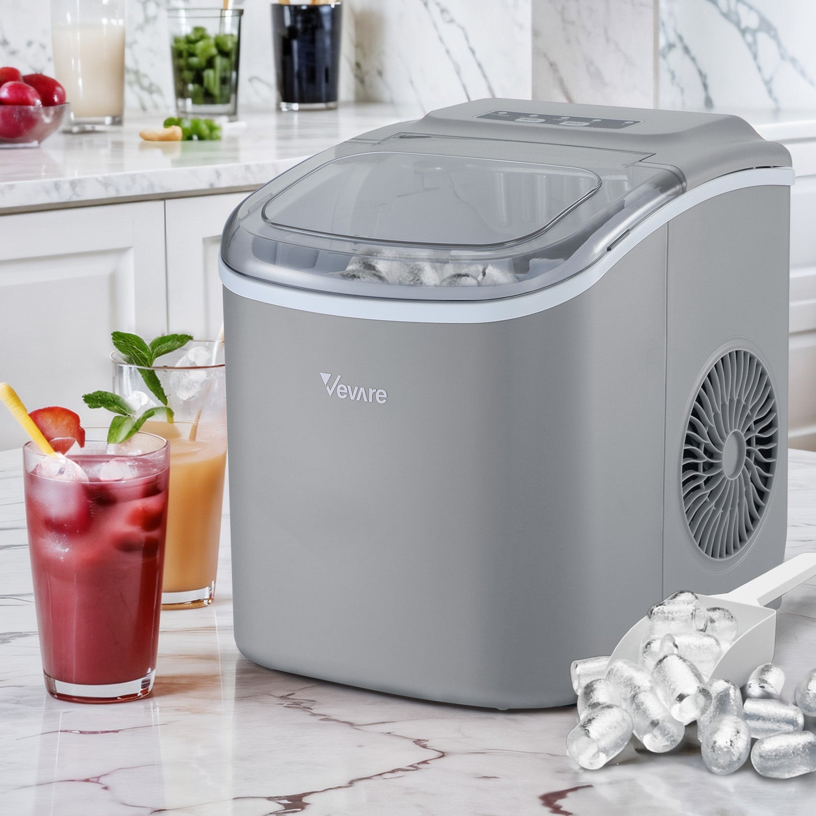 Vevare Portable Ice Maker Machine Ice Cube Tray 12kg Bar Countertop - Sunyee