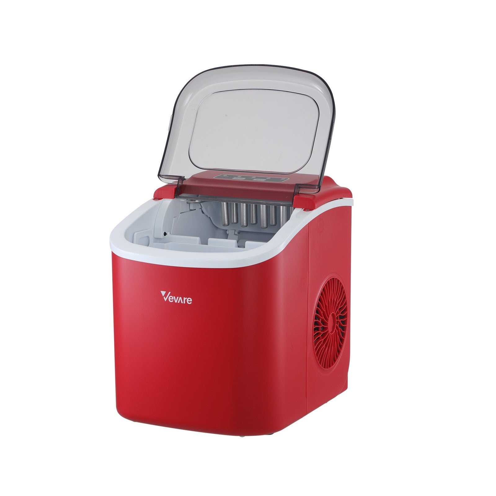 Vevare Portable Ice Maker Machine Ice Cube Tray 12kg Bar Countertop Red - Sunyee