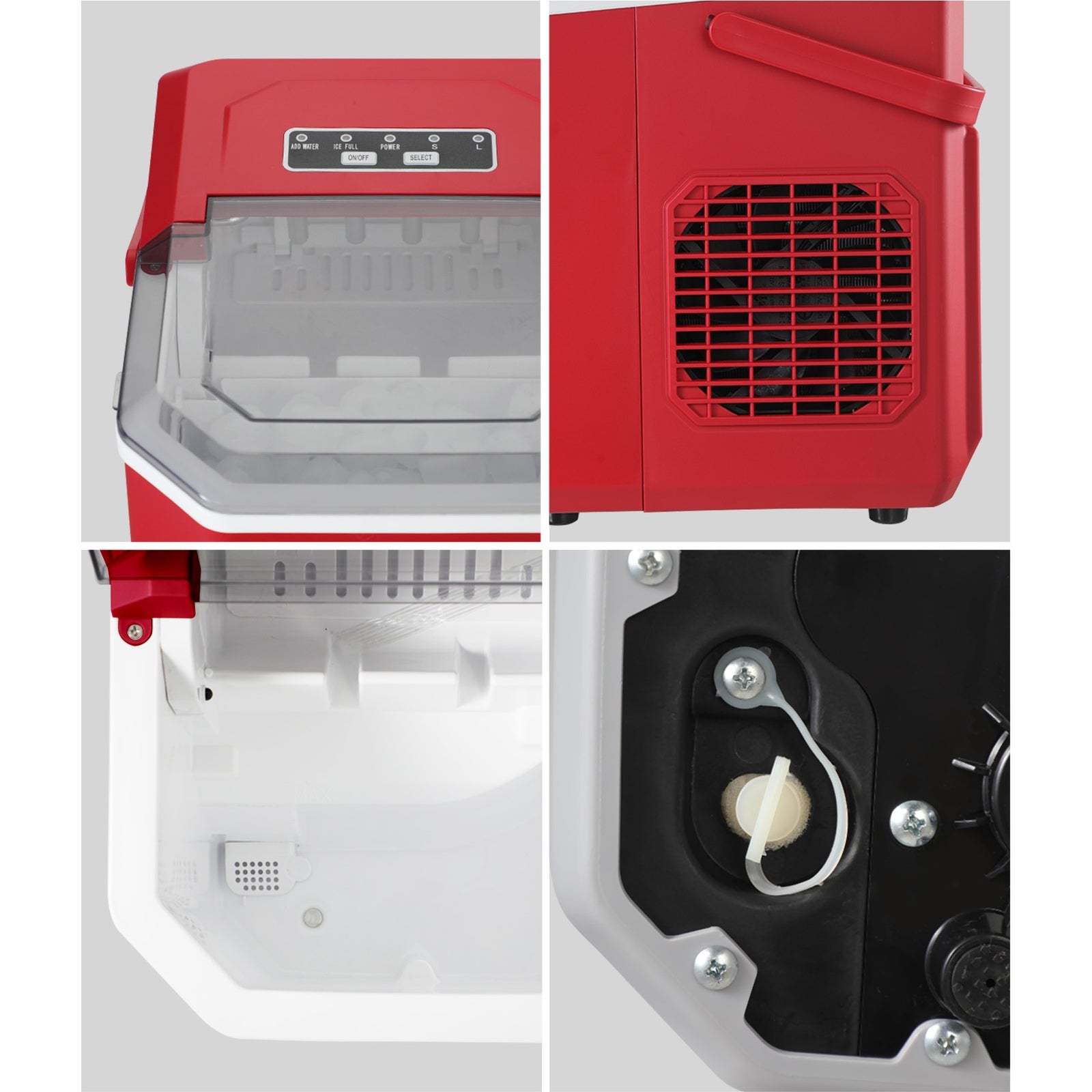 Vevare Portable Ice Maker Machine Ice Cube Tray With Handle 12kg Bar Home - Sunyee