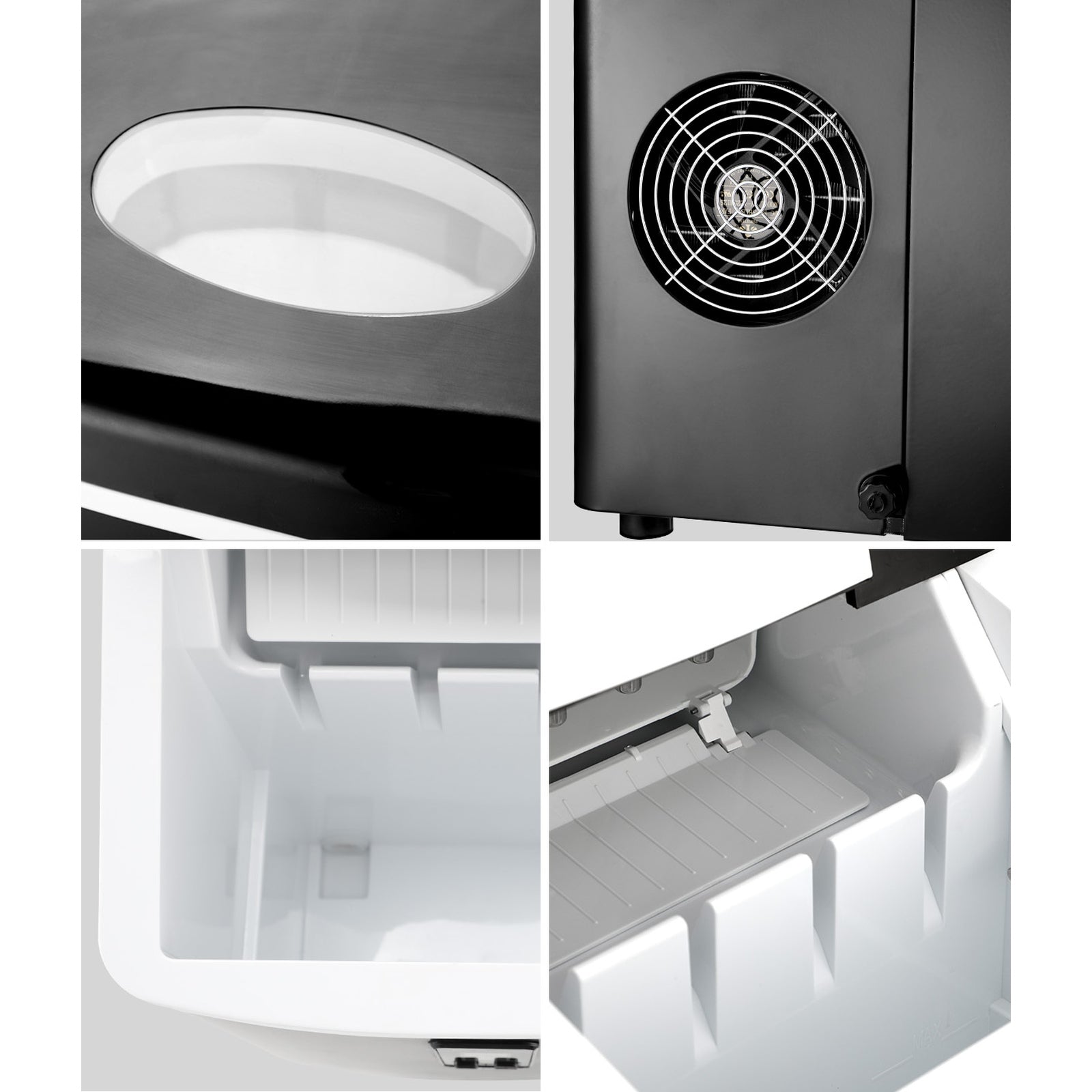 Vevare 3L Portable Ice Maker Machine 15kg Ice Cube Tray Bar Countertop Black - Sunyee