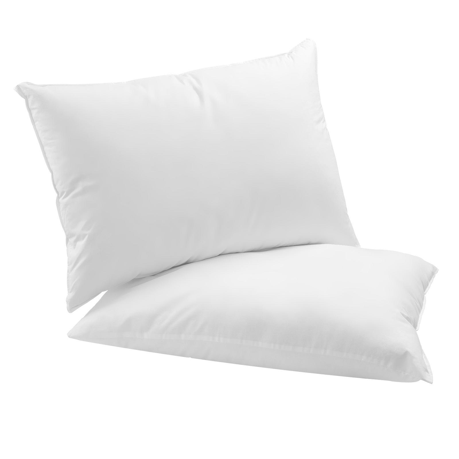 Bedra Pillow Duck Goose Feather Down Standard Pillows Cotton Cover - Twin Pack - Sunyee