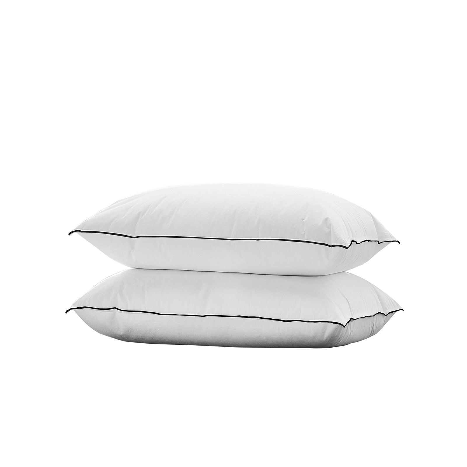 Bedra Pillow Duck Feather Down Standard Pillows Cotton Cover - Twin Pack - Sunyee