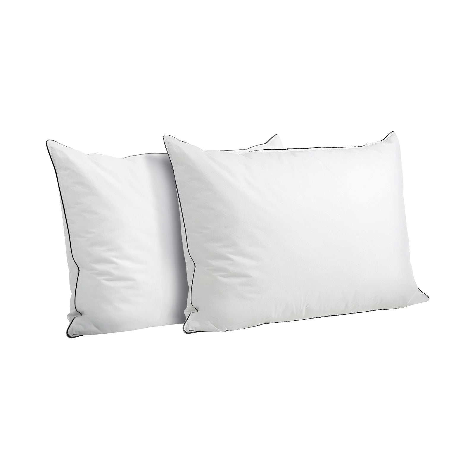 Bedra Pillow Duck Feather Down Standard Pillows Cotton Cover - Twin Pack - Sunyee