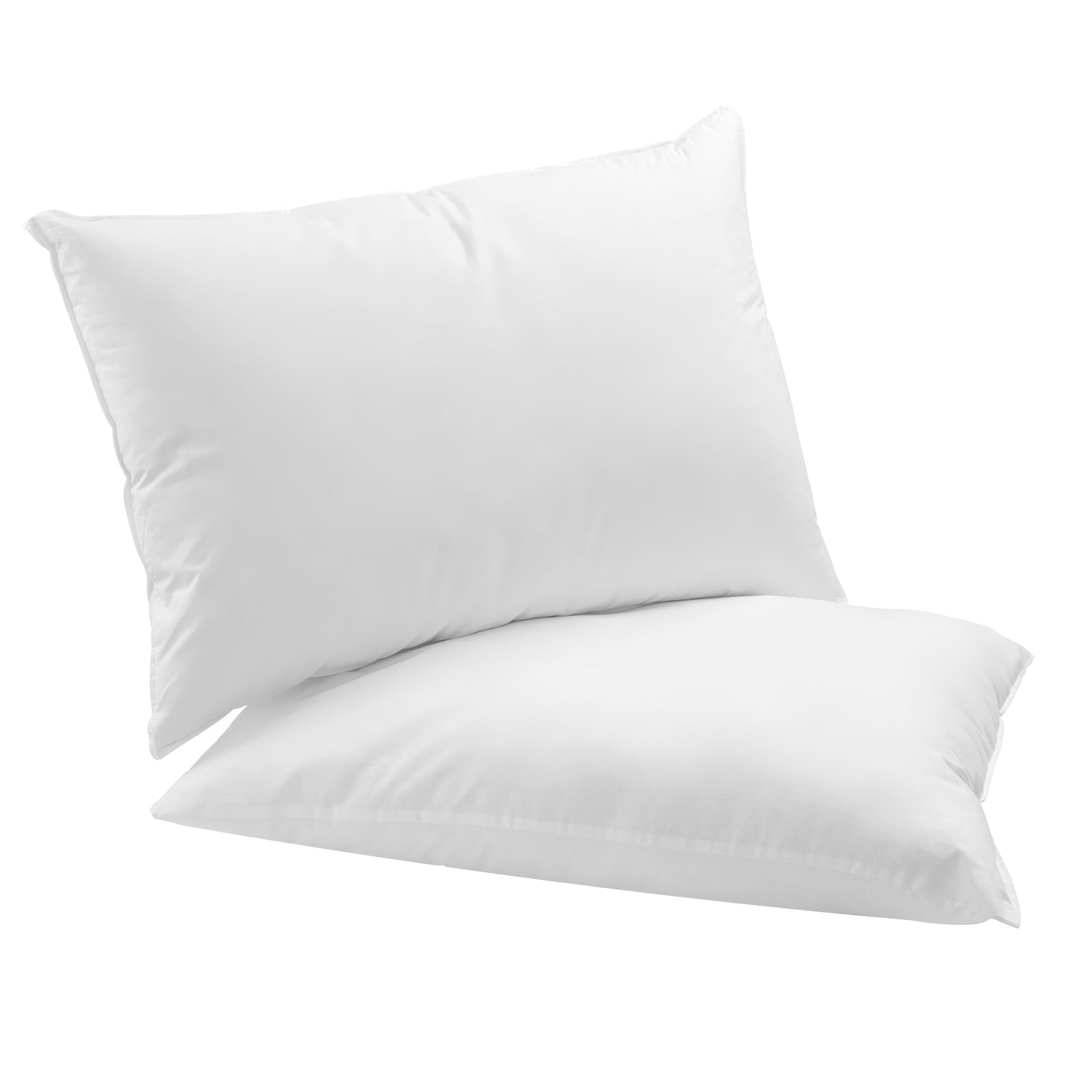 Bedra Pillow Duck Goose Feather Down Standard Pillows Cotton Cover - Twin Pack - Sunyee