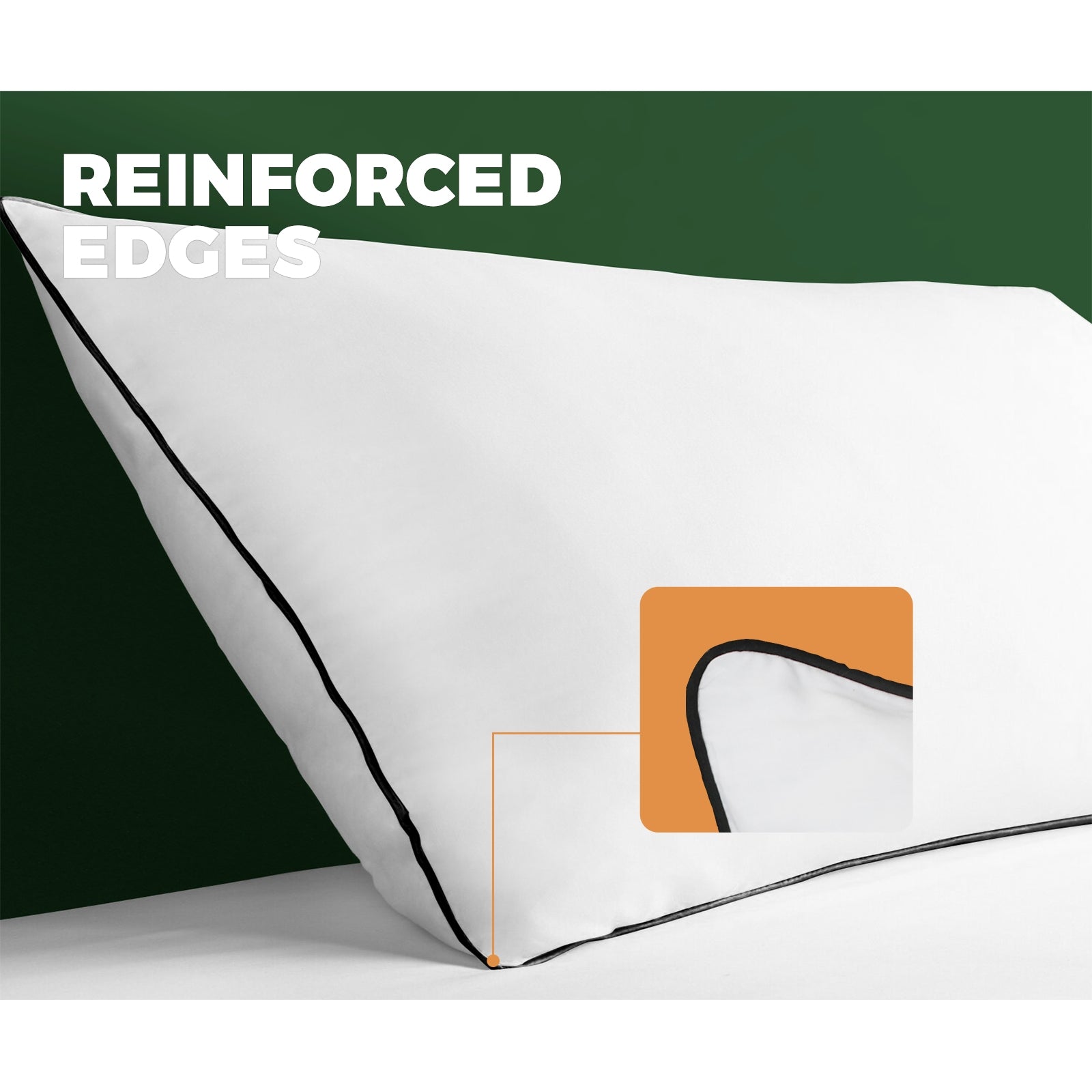 Bedra Microfibre Pillow Hotel Cotton Cover Home Soft Quality Luxury 4pcs 48 x 73cm - Sunyee