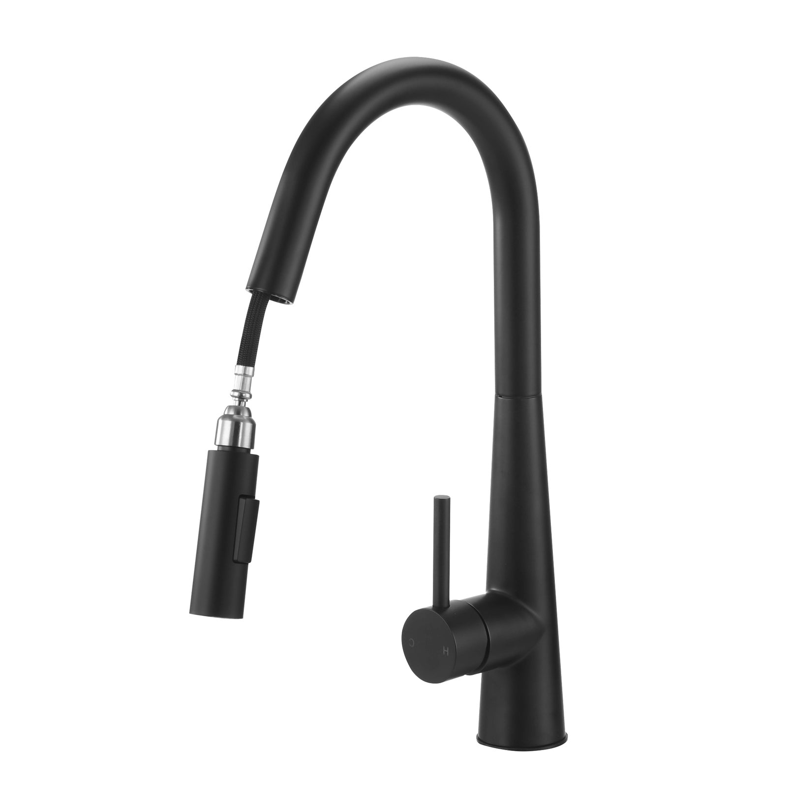 Welba Kitchen Mixer Tap Pull Out Faucet 2-Mode Sink Basin Swivel Black - Sunyee