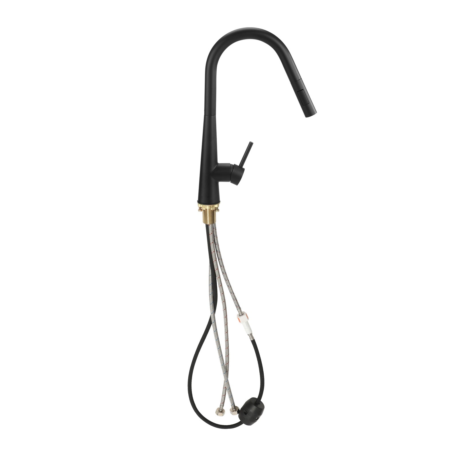 Welba Kitchen Mixer Tap Pull Out Faucet 2-Mode Sink Basin Swivel Black - Sunyee