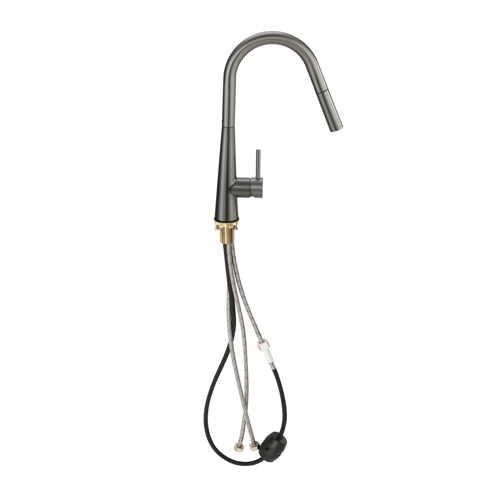 Welba Kitchen Mixer Tap Pull Out Faucet 2-Mode Sink Basin Swivel Grey - Sunyee