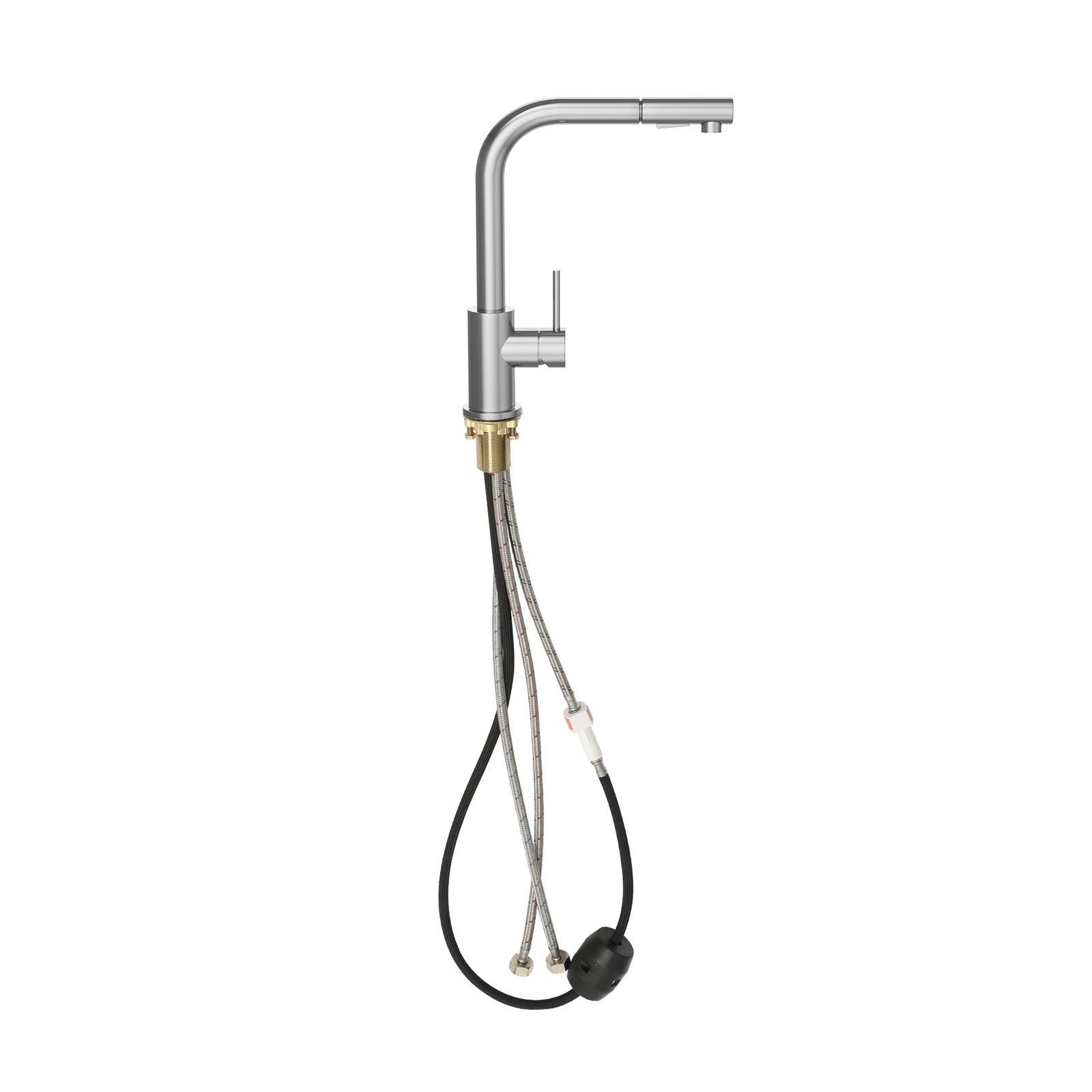 Welba Kitchen Mixer Tap Pull Out Faucet Sink Basin Brass Swivel 2 Modes Chrome - Sunyee