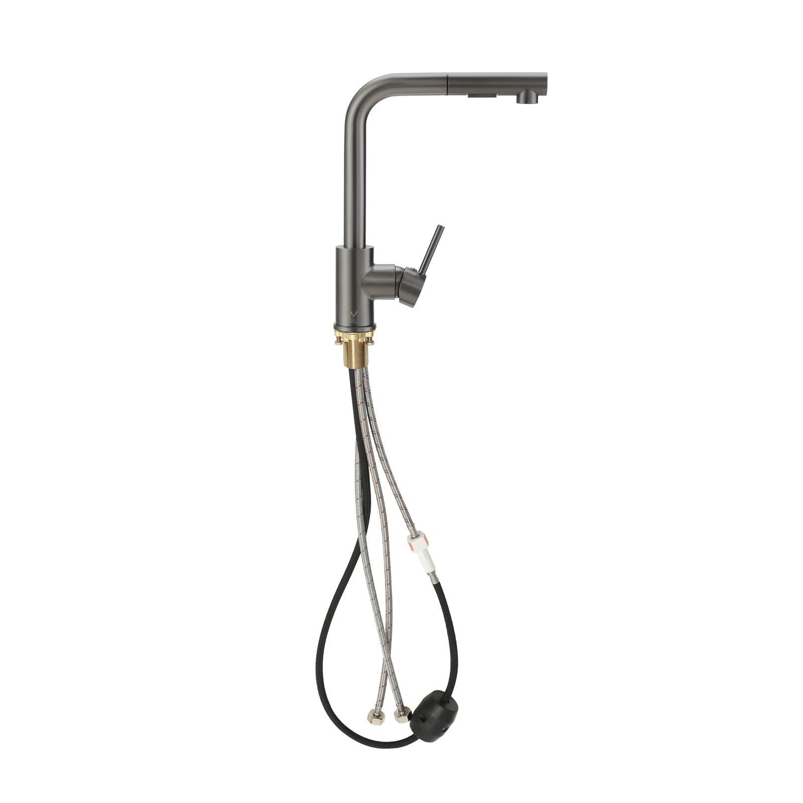 Welba Kitchen Mixer Tap Pull Out Faucet Sink Basin Swivel 2 Modes Gun Grey - Sunyee