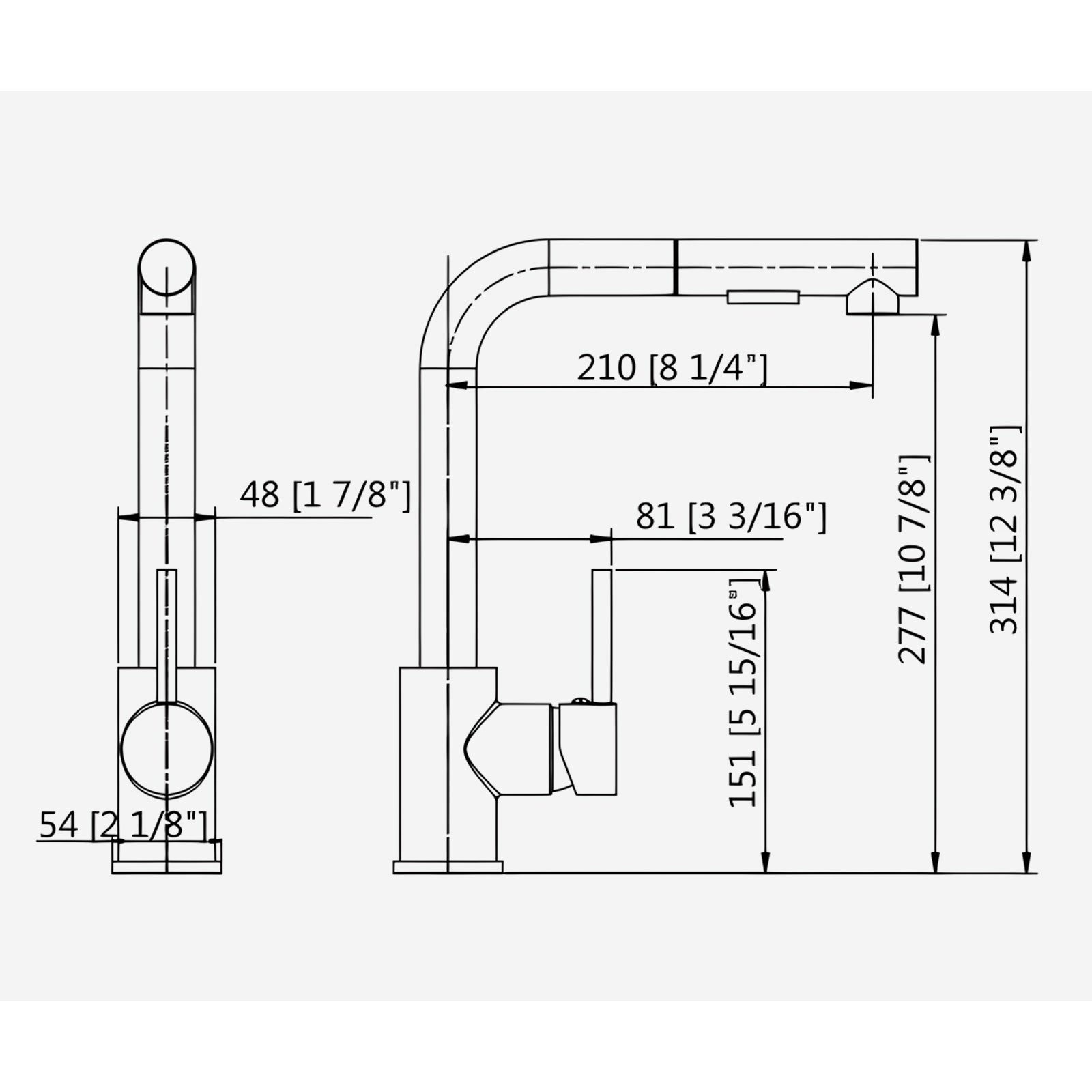 Welba Kitchen Mixer Tap Pull Out Faucet Sink Basin Swivel 2 Modes Gun Grey - Sunyee