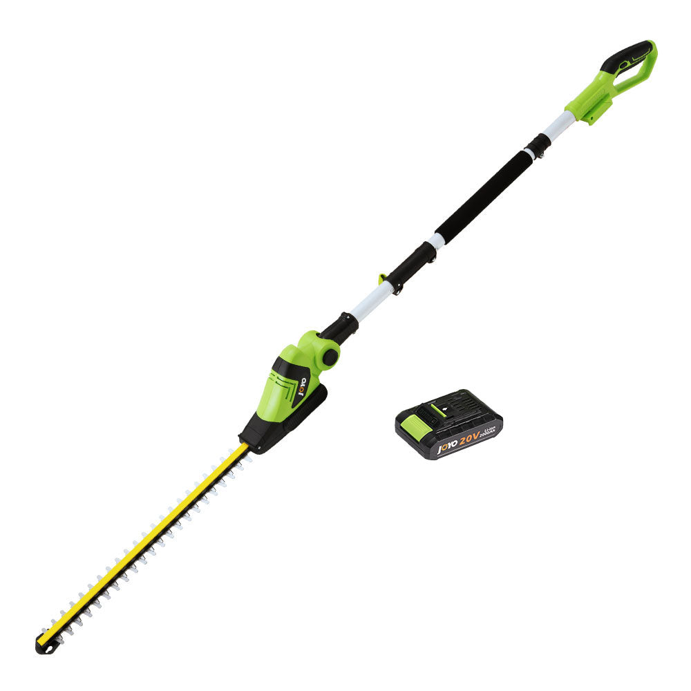 JOYO 20V Cordless Pole Hedge Trimmer Long Reach Pole Garden Tool Lithium Battery - Sunyee