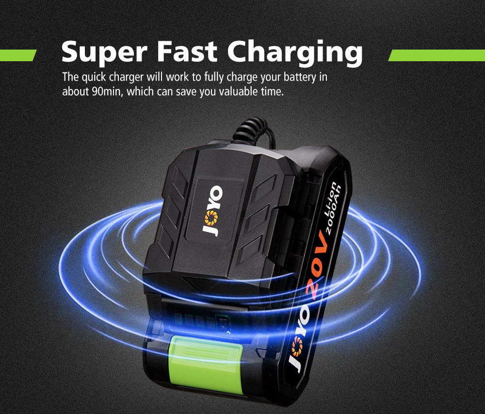 JOYO 20V Cordless Pole Hedge Trimmer Long Reach Pole Garden Tool Lithium Battery - Sunyee