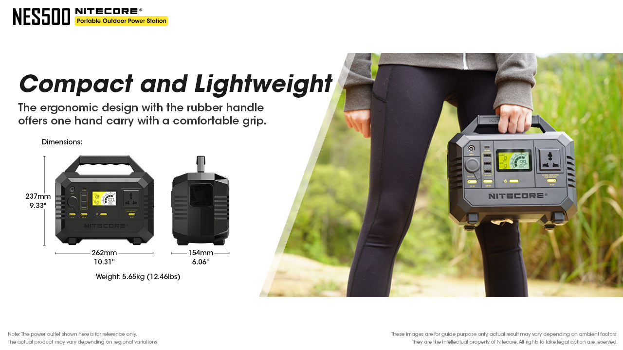 Nitecore NES500 | Portable Power Station 500W AC, 518Wh - Sunyee