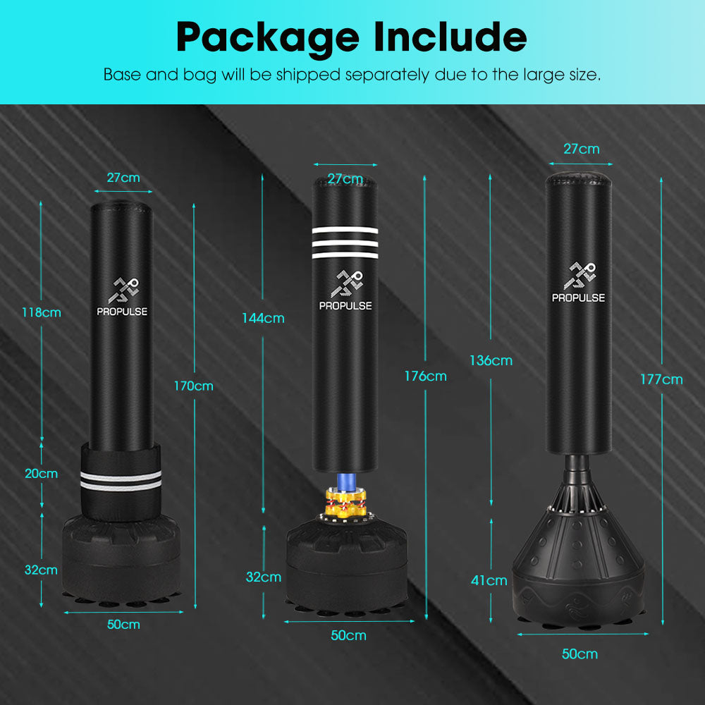 ProPulse Boxing Punching Bag Free Standing Speed Bag Adults Kick Training - Sunyee