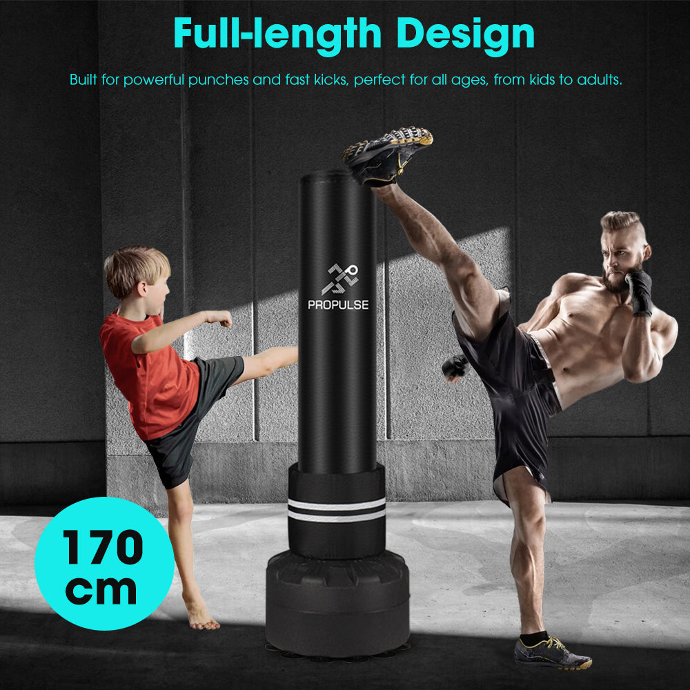 ProPulse Boxing Punching Bag Free Standing Speed Bag Adults Kick Training 170cm - Sunyee