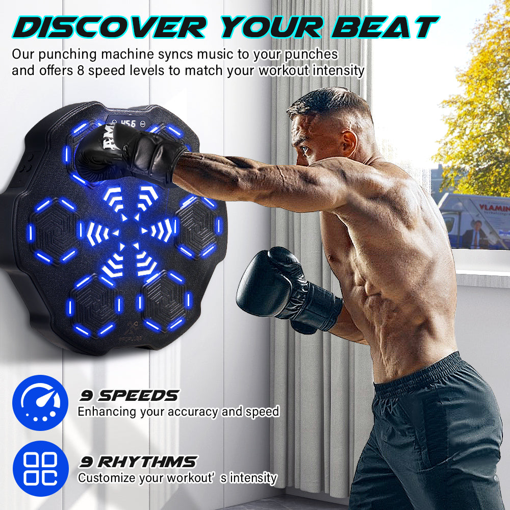 ProPulse Smart Punching Boxing Electronic Music Machine 8 Speeds with Box Gloves - Sunyee
