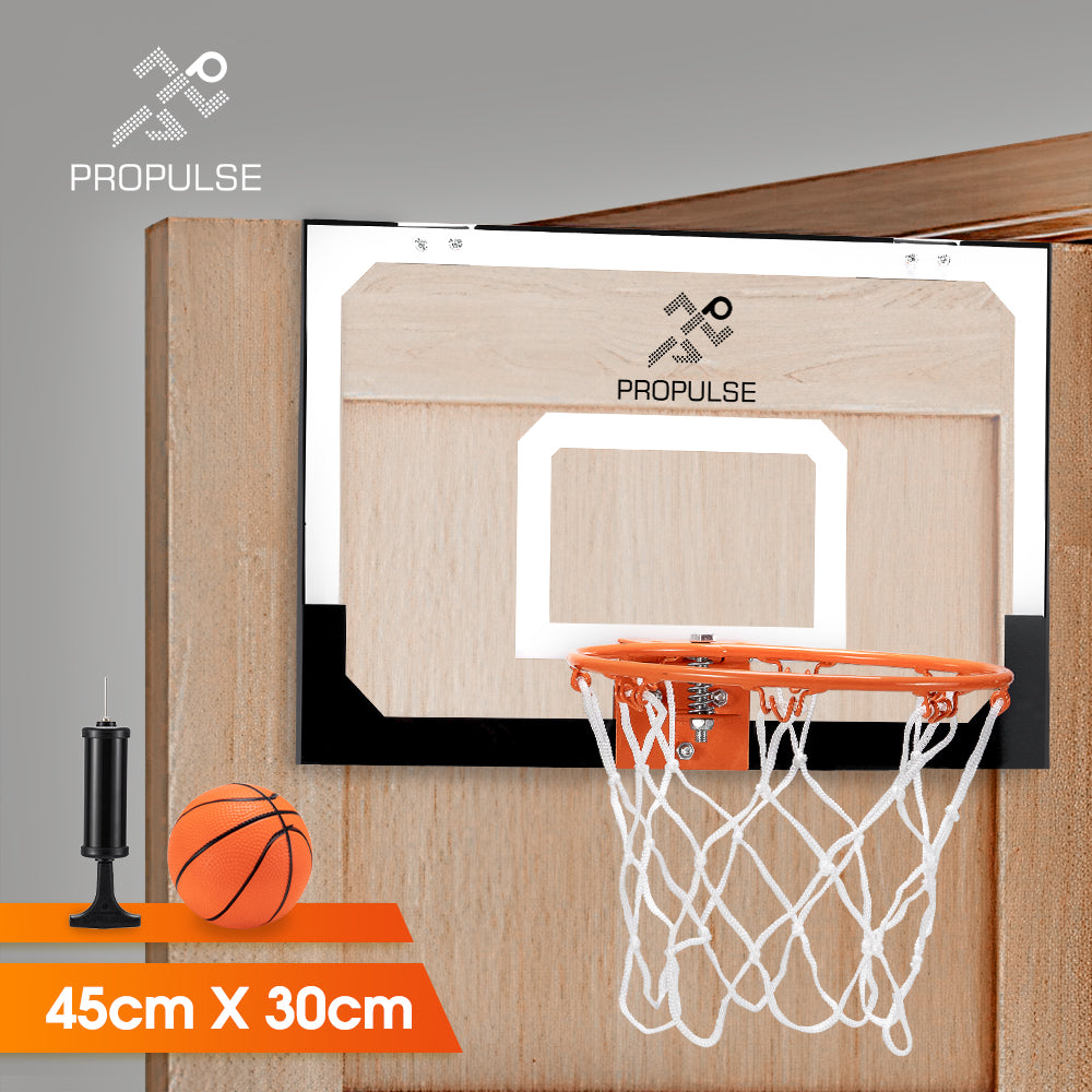 ProPulse Mini Basketball Hoop Door Wall Mounted Kids Sport Backboard Indoor - Sunyee