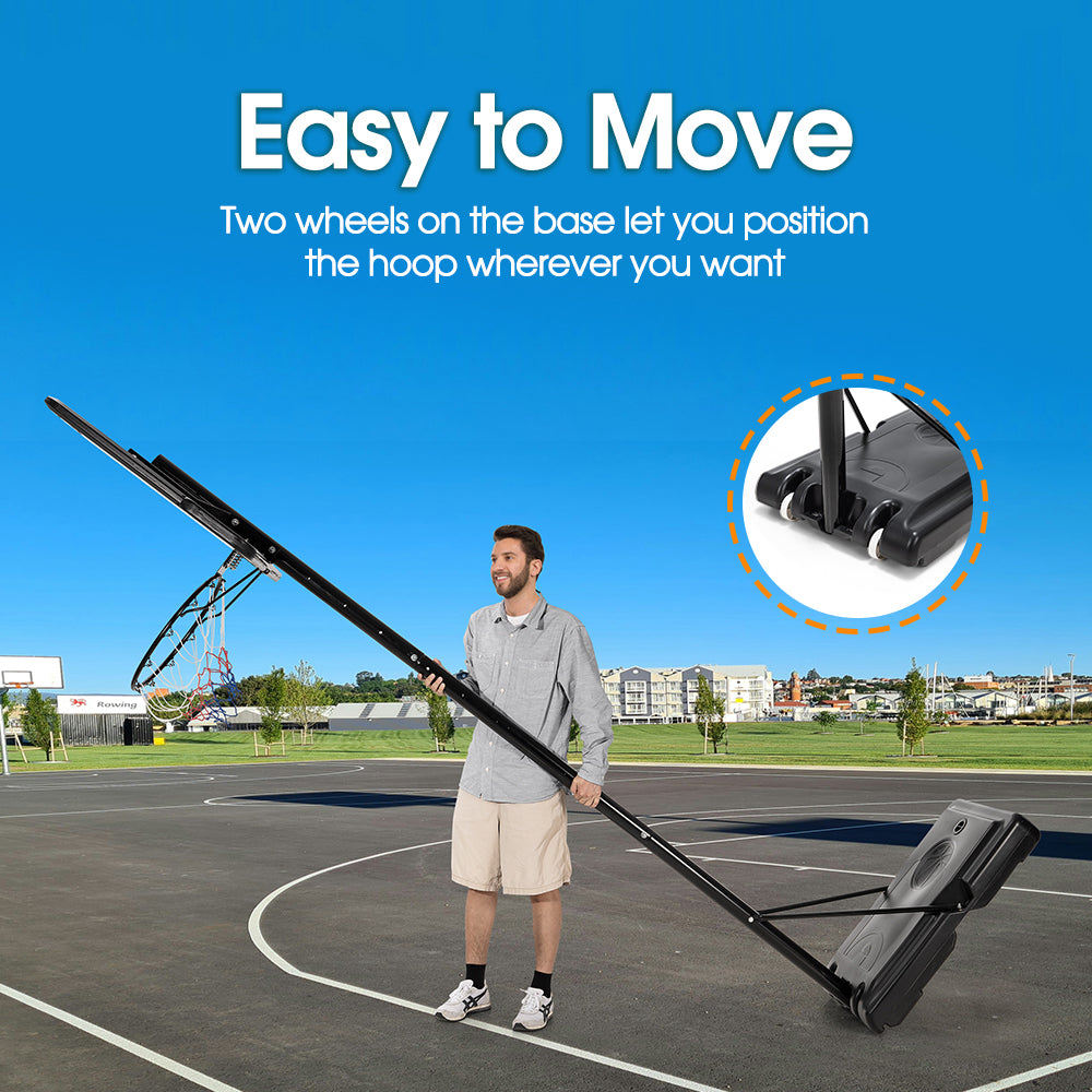 ProPulse Basketball Hoop Stand System Portable 1.36M-3.05M Height Adjustable - Sunyee