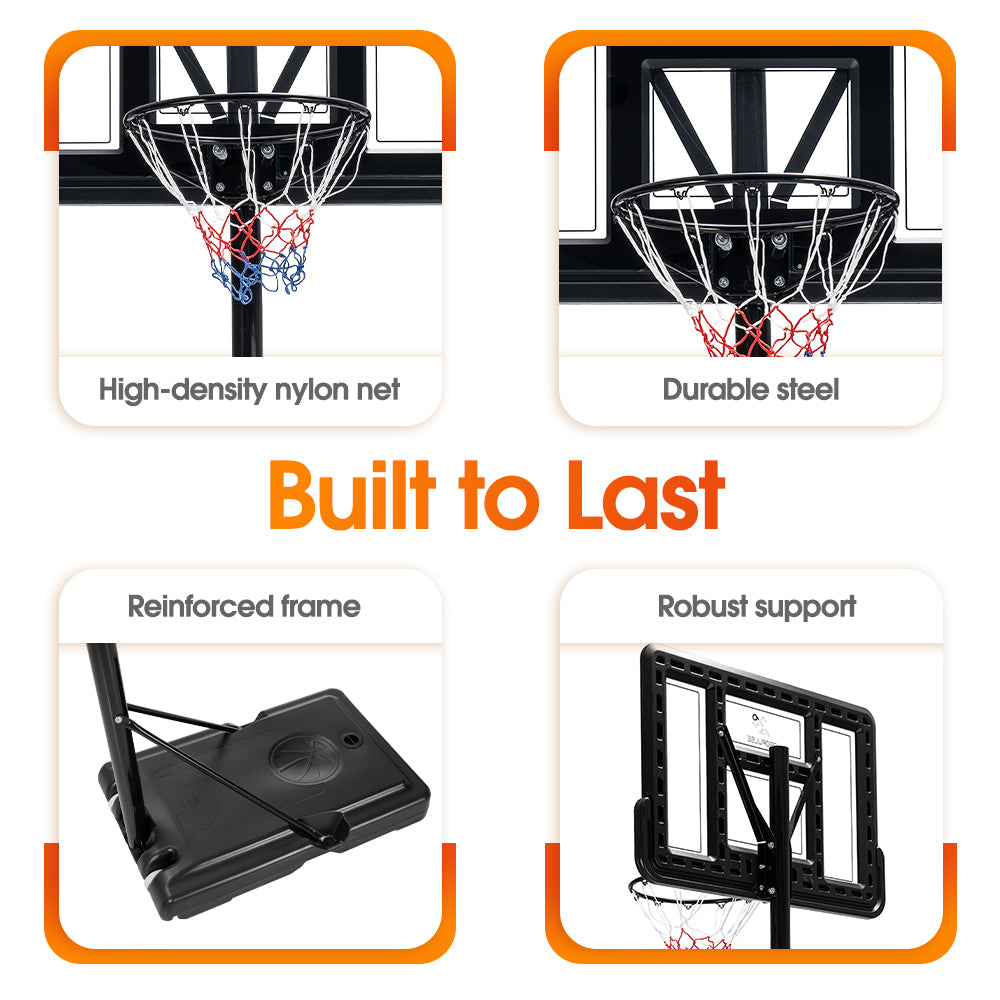 ProPulse Basketball Hoop Stand System Portable 1.36M-3.05M Height Adjustable - Sunyee