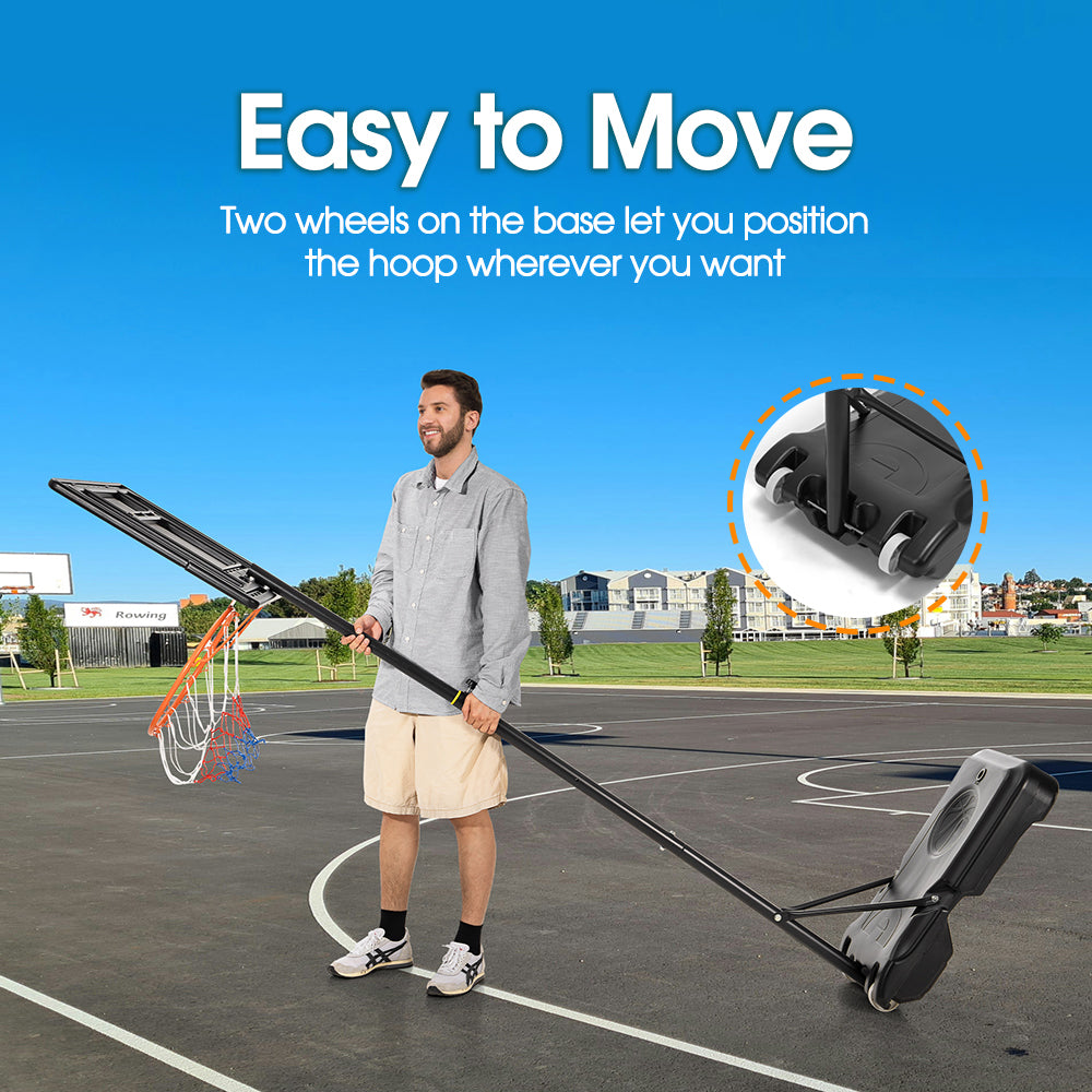 ProPulse Kids Basketball Hoop Stand Portable 1.5M-2.1M Height Adjustable - Sunyee