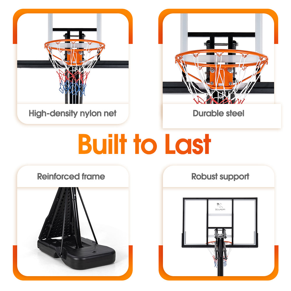 ProPulse Professional Basketball Hoop Stand 2.45M-3.05M Height Adjustable - Sunyee