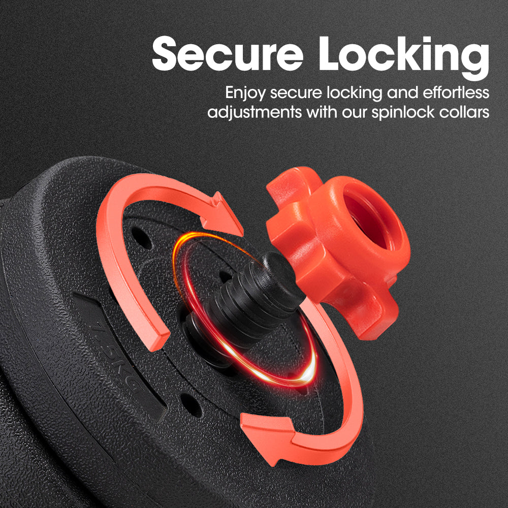 ProPulse Adjustable Dumbbell Barbell Set Home Weights Exercise 15/20/25/40KG - Sunyee